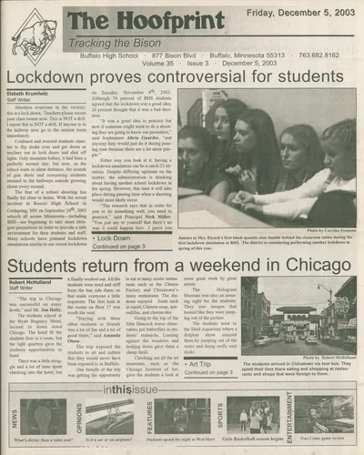 Cover of The Hoofprint – December 5, 2003