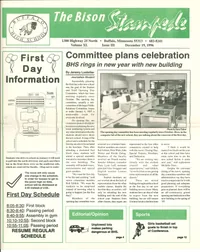 Cover of The Bison Stampede – December 19, 1996