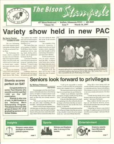 Cover of The Bison Stampede – March 14, 1997