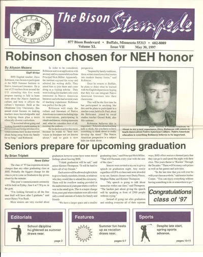 Cover of The Bison Stampede – May 30, 1997