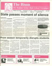 Cover of The Bison – April 19, 1996