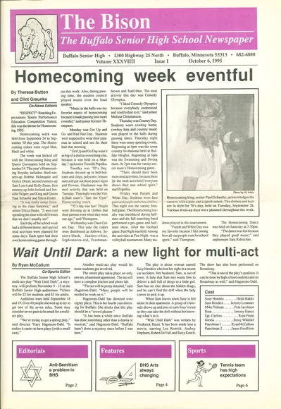 Cover of The Bison – October 6, 1995