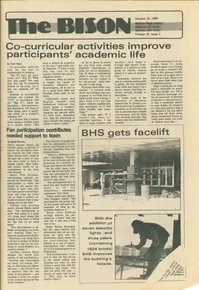 Cover of The Bison – October 25, 1985