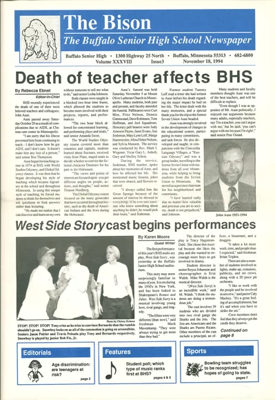 Cover of The Bison – November 18, 1994