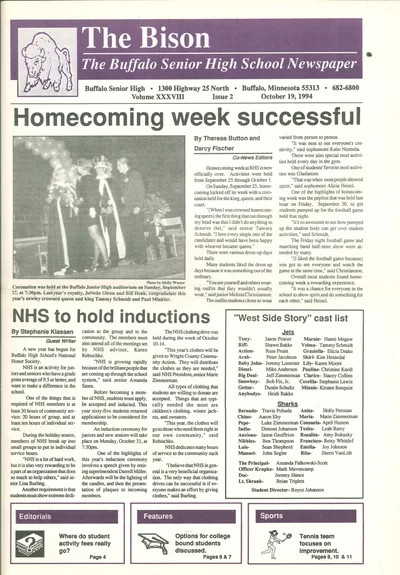 Cover of The Bison – October 19, 1994
