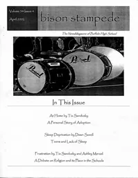 Cover of The Bison Stampede – April 2002