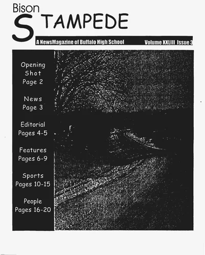 Cover of The Bison Stampede – December 2000