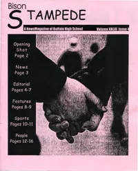 Cover of The Bison Stampede – February 14, 2001