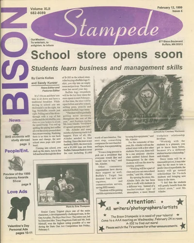 Cover of The Bison Stampede – February 12, 1999
