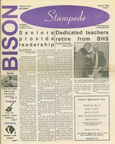 Cover of The Bison Stampede – May 27, 1999
