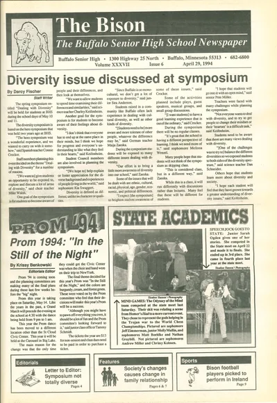 Cover of The Bison – April 29, 1994