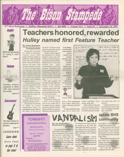 Cover of The Bison Stampede – December 19, 1997
