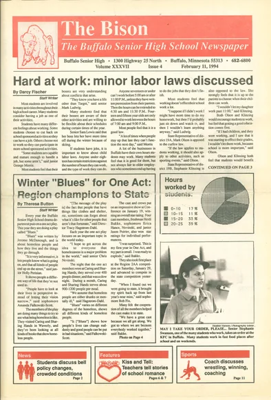 Cover of The Bison – February 11, 1994