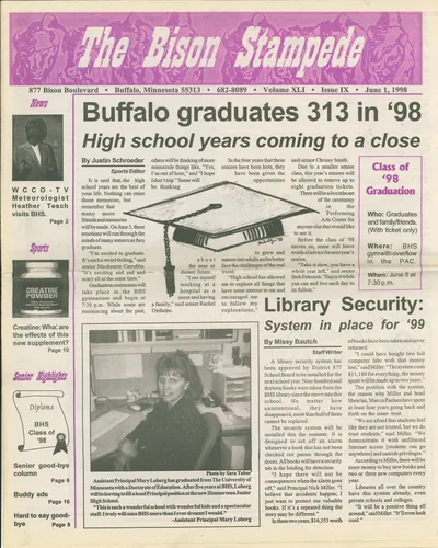 Cover of The Bison Stampede – June 1, 1998