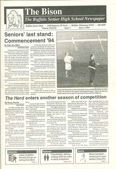Cover of The Bison – June 3, 1994