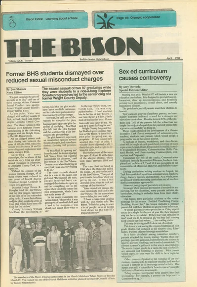 Cover of The Bison – April 1988