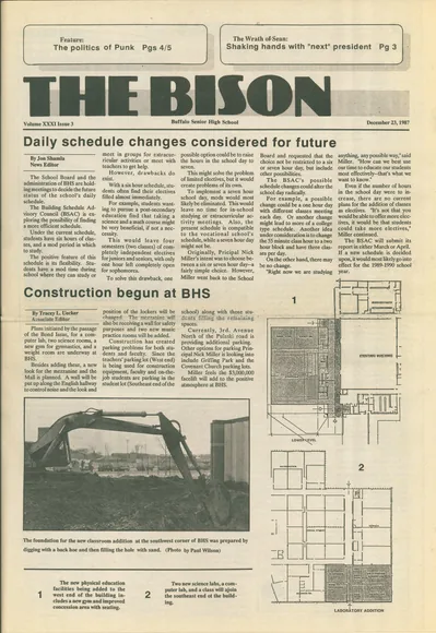 Cover of The Bison – December 23, 1987