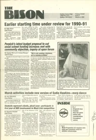 Cover of The Bison – March 3, 1989