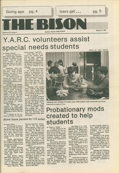 Cover of The Bison – March 6, 1987