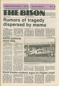 Cover of The Bison – May 29, 1987
