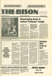 Cover of The Bison – September 30, 1988