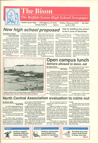 Cover of The Bison – April 2, 1993