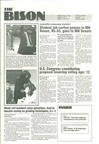 Cover of The Bison – April 13, 1989