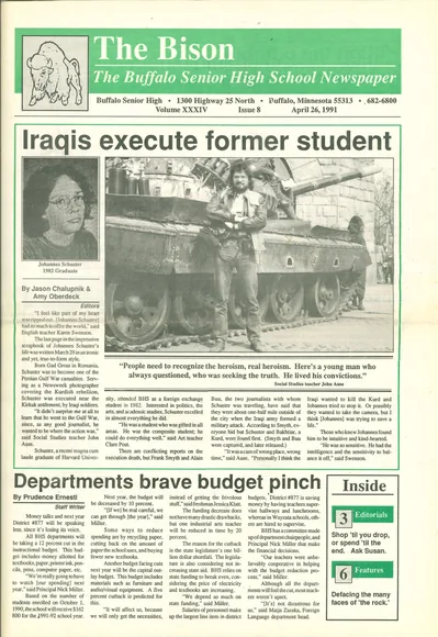 Cover of The Bison – April 26, 1991