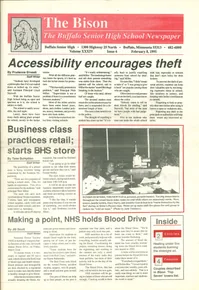 Cover of The Bison – February 8, 1991
