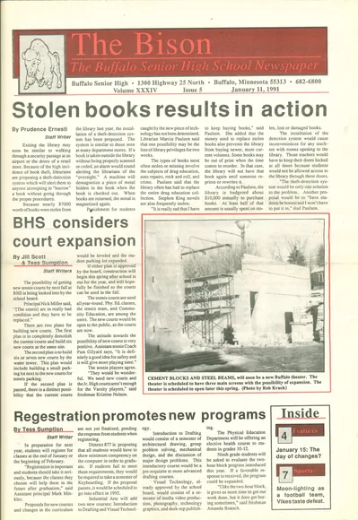 Cover of The Bison – January 11, 1991