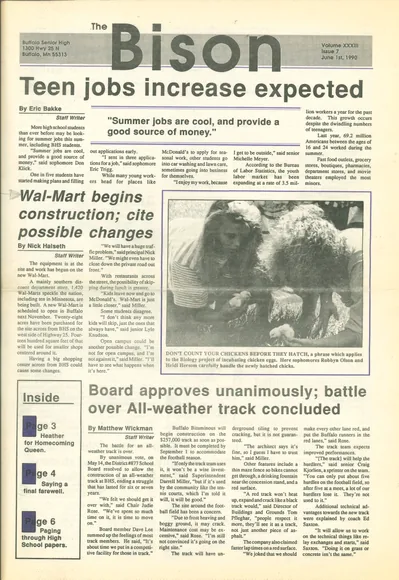 Cover of The Bison – June 1, 1990