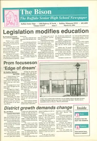 Cover of The Bison – March 15, 1991
