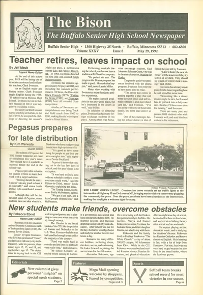 Cover of The Bison – May 29, 1992