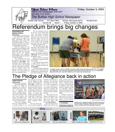 Cover of The Hoofprint - Issue 1 - October 3, 2003