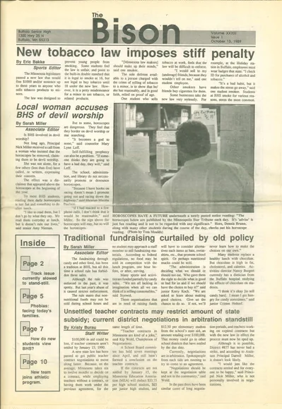 Cover of The Bison – October 13, 1989