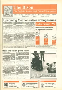 Cover of The Bison – October 14, 1992