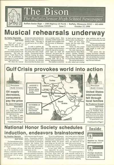 Cover of The Bison – October 17, 1990