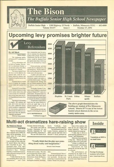 Cover of The Bison – October 17, 1991
