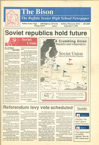 Cover of The Bison – September 6, 1991