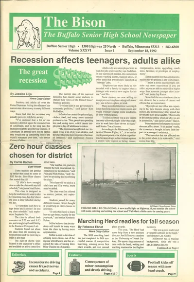 Cover of The Bison – September 18, 1992