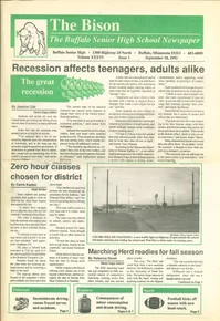 Cover of The Bison – September 18, 1992