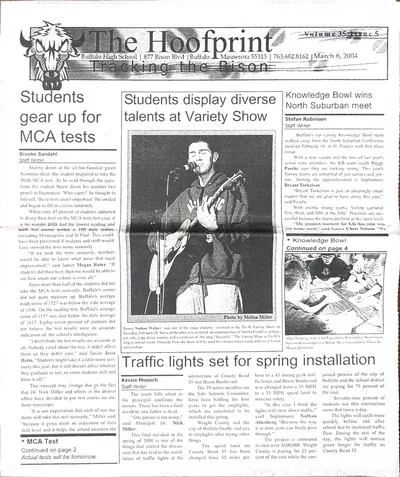 Cover of The Hoofprint – March 8, 2004